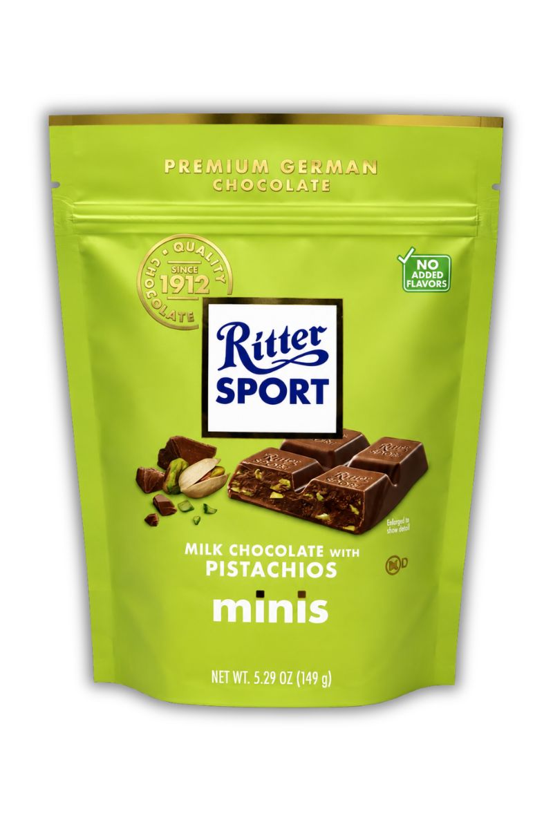 Ritter Sport Milk Chocolate with Pistachios Minis 5.29 oz bag