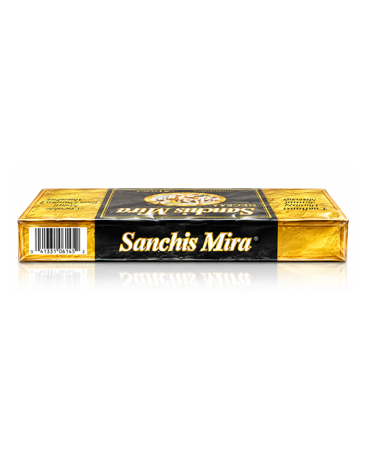 Sanchis Mira Etiqueta Negra Chocolate Almond Turrón – Spanish Christmas Nougat 7 oz (200 g)