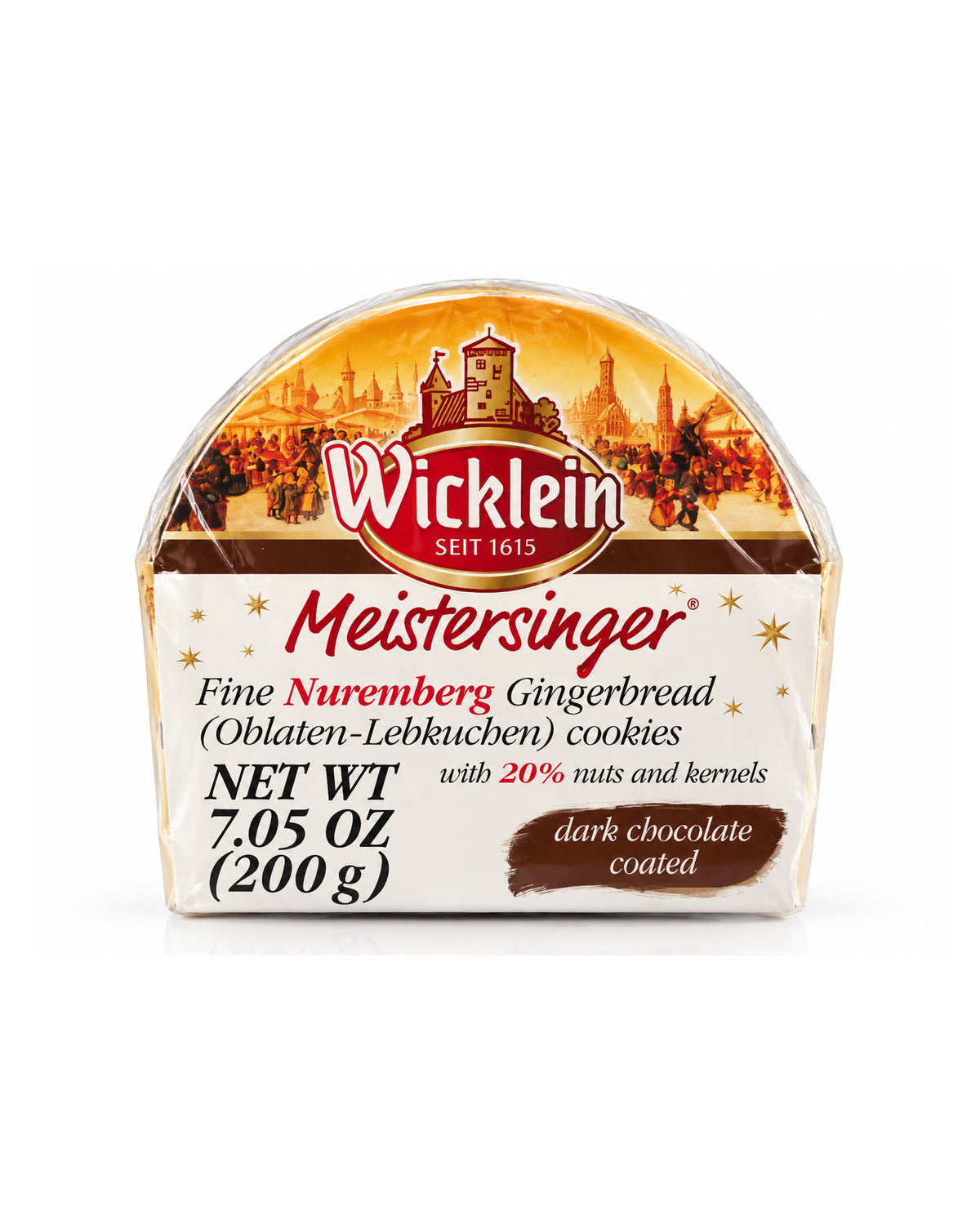 Wicklein Meistersinger Dark Chocolate Nuremberg Gingerbread Cookies – 7.05 oz (200 g)
