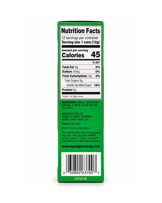 spangler red white candy canes 5 3 oz — back