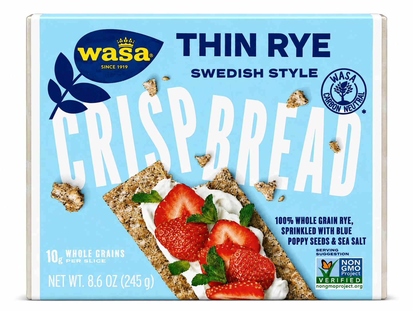 Wasa Thin Rye Swedish Style Crispbread box, 8.6 oz