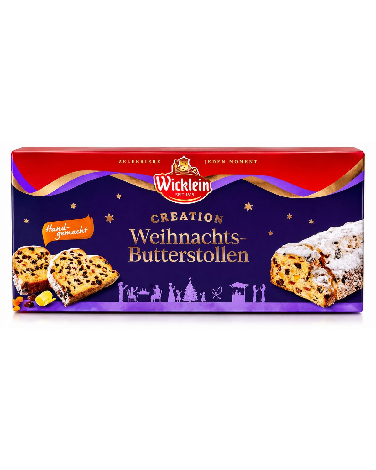 Wicklein Creation Weihnachts Butterstollen German Christmas cake 500g front packaging